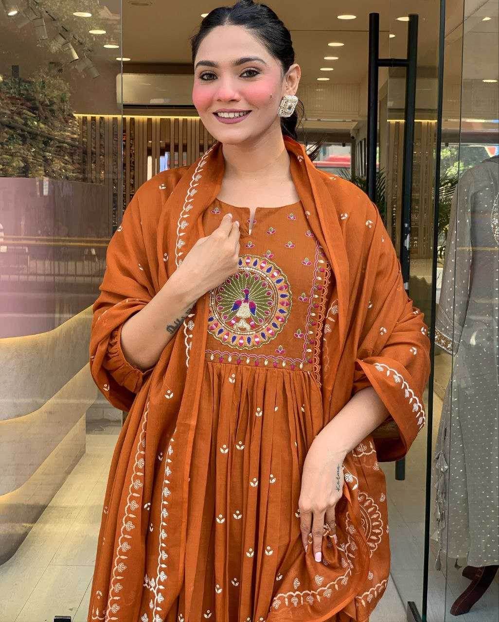 Cotton Casual Embroidered Kurti - MYLUXURY LANE ENTERPRISE
